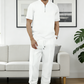 Men's Summer Quarter-Zip T-Shirt & Pants Set