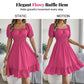 🌞HOT SALE👗 Summer Casual Ruffle Hem Midi Dress