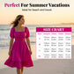🌞HOT SALE👗 Summer Casual Ruffle Hem Midi Dress