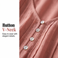 Women's V-Neck Pintuck Blouse with Lace Hem