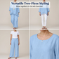 Casual Loose Fit Tunic Top and Wide Leg Pants Set
