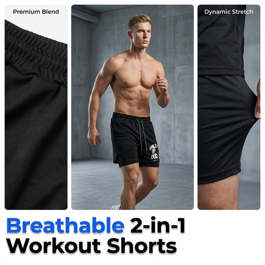 Men’s Quick-Dry Mesh Gym Shorts