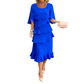 Elegant Tiered Ruffle Sleeve Dress