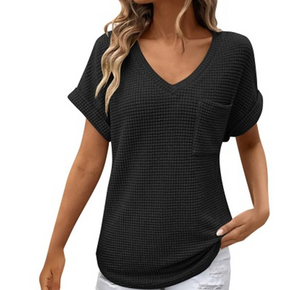 Women's V-Neck Short Sleeve Top