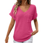 Women's V-Neck Short Sleeve Top