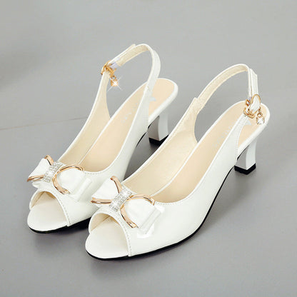 Women's Elegant Peep-Toe Slingback Sandals
