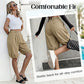 High-Waist Pleated Lantern Shorts
