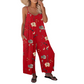 Women's Casual Spaghetti Strap Printed Jumpsuit