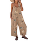 Women's Casual Spaghetti Strap Printed Jumpsuit