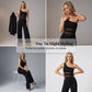 📢📢30% OFF !! ⏰One-Shoulder Mesh Panel Wide-Leg Jumpsuit