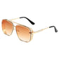 Men's Retro Double Bridge Metal Frame Sunglasses