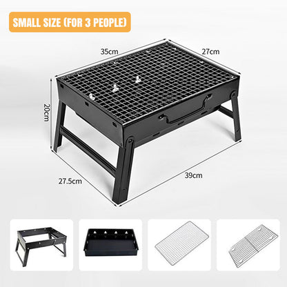 Drawer Type Foldable Portable BBQ Grill with Stand