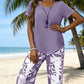 Women's Asymmetrical Top & Capri Pants 2-Piece Set