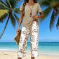 Women's Asymmetrical Top & Capri Pants 2-Piece Set