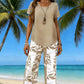 Women's Asymmetrical Top & Capri Pants 2-Piece Set