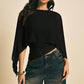 Women's Elegant Chiffon Cape Sleeve Top