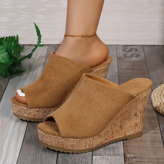 Women's Casual Peep-Toe Wedge Sandals