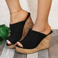 Women's Casual Peep-Toe Wedge Sandals