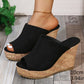 Women's Casual Peep-Toe Wedge Sandals