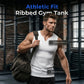 Men's Slim Ribbed Gym Tank