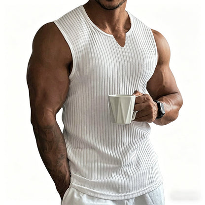 Men's Slim Ribbed Gym Tank