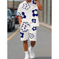 Unisex Floral Print T-Shirt and Shorts Set