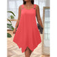 Women's Sleeveless Dress with Asymmetrical Hem