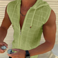 Men's Summer Sleeveless Zip-Up Hoodie Top