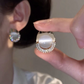 Elegant Cat's Eye Oval Earrings for Women