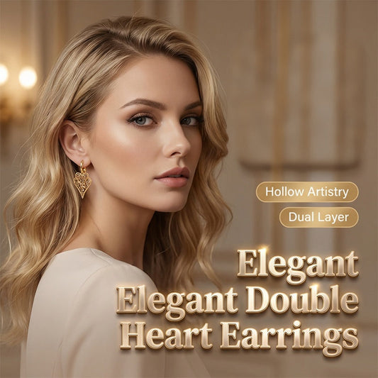 Elegant Sparkling Heart Hoop Earrings