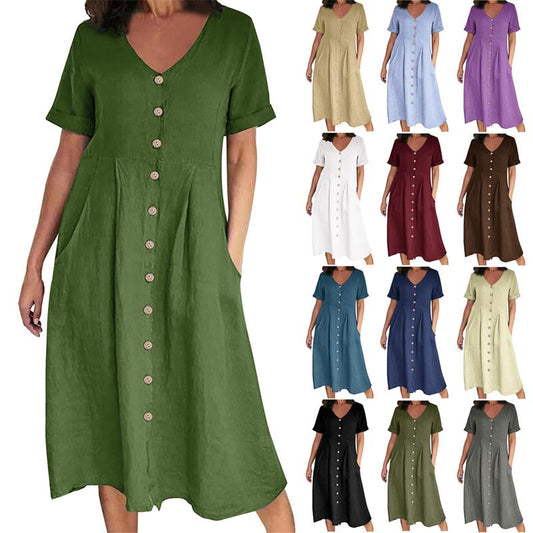 🎁Women's Leisure V-neck Dress