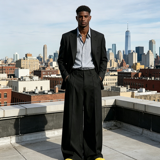 Men's Minimalist Wide-Leg Pants