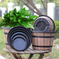 Round Resin Barrel Planter for Garden