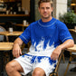 Men's Graphic Print T-Shirt & Shorts Set