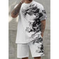 Men's Graphic Print T-Shirt & Shorts Set