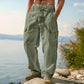 Men's Cotton Linen Cargo Pants