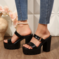 Versatile Black Platform Sandals for Women