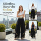 📢📢30% OFF !! ⏰ Women's Wide-Leg Pants – Flowy, Gold Trim, Elegant, Versatile 🍂