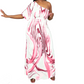 Women's One-Shoulder Abstract Print Maxi Dress
