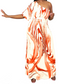 Women's One-Shoulder Abstract Print Maxi Dress