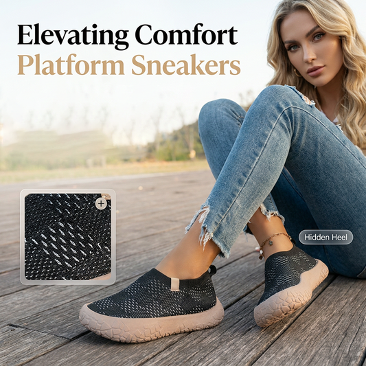 Comfortable Platform Sneakers with Hidden Heel