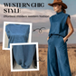Women's Sleeveless Mock-Neck Top & Tapered Pants Set
