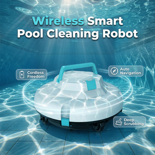 🤖New arrival 30% OFF!🌊Pool Cleaning Robot | Cordless · Powerful Suction · Smart Navigation · One-Touch Start · Easy-to-Remove Filter Basket