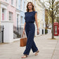 Women's Sleeveless Top and Wide-Leg Pants Set