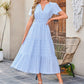 💜 LAST DAY PROMOTION - 50%OFF 💜💐Women's Lightweight Short Sleeve V Neck Elastic Waist Dress