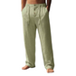 Men's Crinkled Texture Drawstring Casual Pants