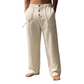 Men's Crinkled Texture Drawstring Casual Pants