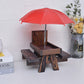Mini Squirrel Feeder Picnic Table with Umbrella