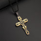 Ornate Vintage-Style Cross Pendant Necklace
