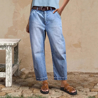 ⏳Time-Limited Special⏰Women's High Waisted Wide Leg Denim Shorts – Leg-Lengthening & Vintage Wash – Casual Cropped Jeans 👒